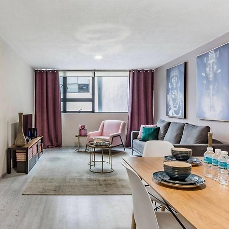 Cozy Roma Norte Flat - Parking- Wifi - Sleeps 6 Mexico City Exteriör bild