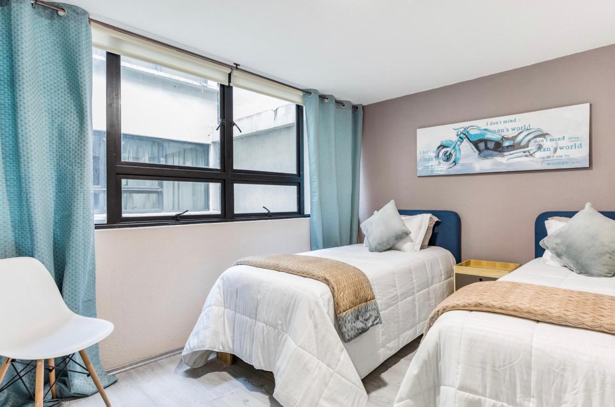 Cozy Roma Norte Flat - Parking- Wifi - Sleeps 6 Mexico City Exteriör bild